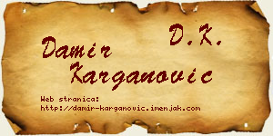 Damir Karganović vizit kartica